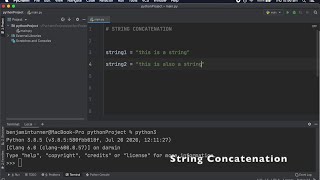 Python - Tutorial 3 - String Concatenation