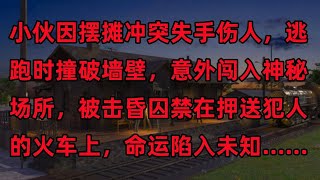 6小伙因摆摊冲突失手伤人，逃跑时撞破墙壁，意外闯入神秘场所，被击昏囚禁在押送犯人的火车上，命运陷入未知......