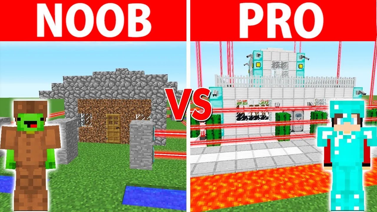 Best Of Minecraft - Noob Vs. Pro Build Challenge - YouTube