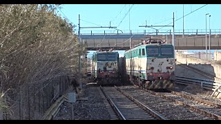 [HD - Treni] SPETTACOLARE INCROCIO IN LINEA TRA INVIO E464+656 / TRENO INTERCITYNOTTE A PA ROCCELLA!