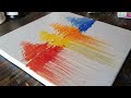 easy abstract landscape painting demo for beginners using fan brush daily art therapy day 039