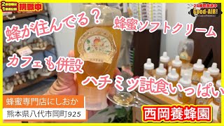 西岡養蜂園 蜂蜜専門店にしおか【試食いっぱいのハチミツ専門店】激うま蜂蜜ソフトクリームに誘われてちょっと寄ってみたら甘くて楽しくて最高すぎたから本気でおススメしたい！