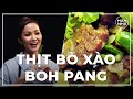 KHÁM PHÁ MÓN ĂN Ê-ĐÊ VỚI HOA HẬU H'HEN NIÊ : THỊT BÒ XÀO BOH PANG | Hoa hậu H'Hen Niê vào bếp