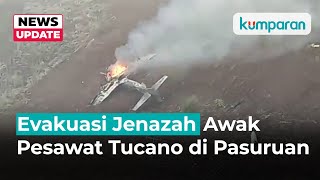 Dramatis! Proses Evakuasi Pilot Pesawat Super Tucano yang Jatuh di Pasuruan