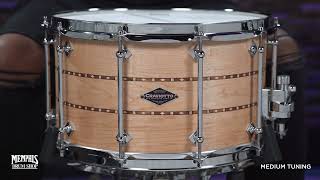 Craviotto 14x8 Custom Shop Maple Snare Drum with Double Walnut Inlay (CRCUS1480MDWIS)