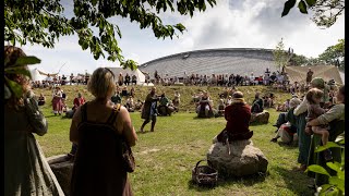 Vikingetræf ved Kongehallen, Lejre Vikings meet at The Viking King's Hall, Lejre Denmark