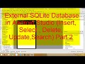 External SQLite Database Android Studio( database, table, insert, delete, update) (part 2)