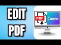 How To EDIT PDF In CANVA
