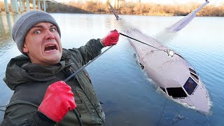 Found Fallen Airplane Underwater While MAGNET FISHING!