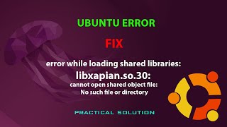 UBUNTU FIX: error while loading shared libraries: libxapian.so.30: