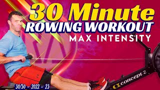 30 Minute RowAlong - MAX Intensity Row - NO MUSIC - 23