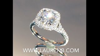 1.51 ct Round Diamond Halo Engagement Ring