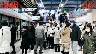 The Chinese subway in the morning rush hour, is it crowded here?