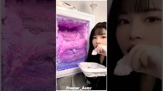 Purple Freezer frost ice eating asmr