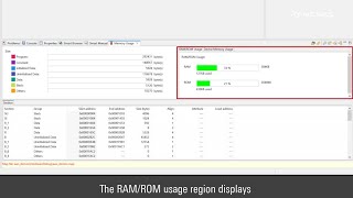 e² studio - Using the Memory Usage View