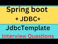 Spring Boot JDBC using JdbcTemplate | Spring Boot With Spring JDBC Tutorial