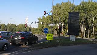 Kaunas, Taikos pr. - Ateities pl. šviesoforai (1) su įstrižomis rodyklėmis - traffic lights