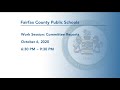 FCPS School Board Work Session TJ Admissions 10-6-20