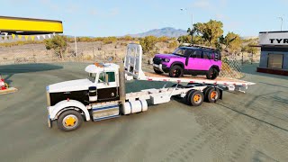 BeamNG Drive Truck Transport VIP Defender S-Class New colour-Desert road