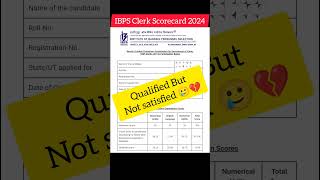 My IBPS clerk 2024 SCORECARD 🥲💔 #ibps #ibpsclerk #ibpsclerkexam #ibpsclerkmains  #ibpsclerkpre #bank