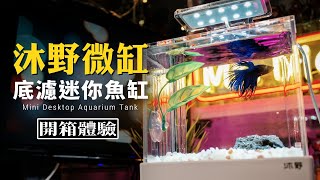 幫鬥魚的搬新家｜沐野微缸 魚缸｜Mini Desktop Aquarium Fish \u0026 Shrimp Tank｜開箱分享｜Nick老師