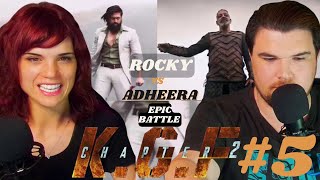 KGF CHAPTER 2 - ROCKY vs ADHEERA EPIC BATTLE - #5 Yash, Sanjay Dutt, Srinidhi Shetty, Raveena Tandon