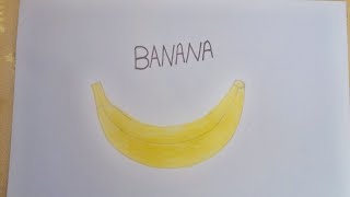 how to draw a banana easy step by step for beginners