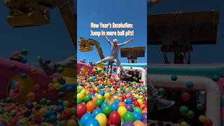 What's Blippi's New Year's Resolution?! JUMP IN MORE BALL PITS! #blippi #shorts