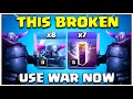 This Broken | 8 Pekka + 7 Bat Spell Th12 War Attack Strategies CoC