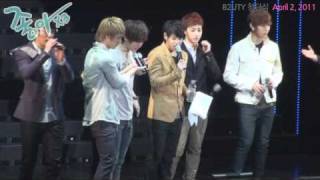 [FANCAM] 110402 BEAST's fanservice? @ BEAST \u0026 B2UTY Inauguration Ceremony #13