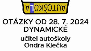 Autoškola - nové testové otázky od 28. 7. 2024 - dopravní situace