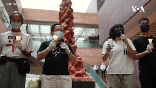 香港支聯會國安法下首次洗刷國殤之柱 冀以行動戰勝恐懼延續六四燭光