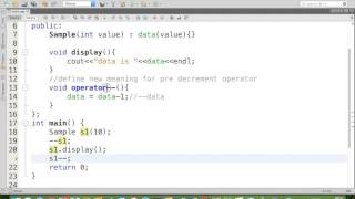 Overload unary(--) operator using C++