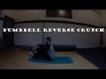 dumbbell reverse crunch