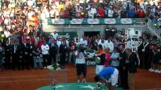 Novak Djokovic imitates Rafa Nadal, Rome 3/5/2009