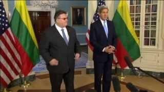 Kerry meets Linkevicius: Lithuanian FM wants US to play greater role in resolving Ukraine conflict