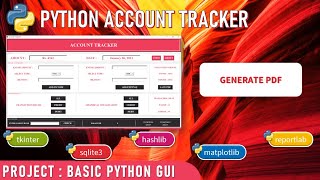 Py_Account | Tkinter | Sqlite3 | ReportLab | Hashlib