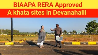 BIAAPA RERA Approved A khata sites in Devanahalli l sites for sale near Devanahalli Airport