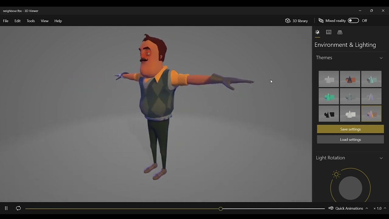 Hello Neighbor - Unused Neighbor 3D Model - YouTube