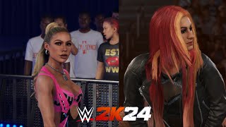 WWE 2k24 | Becky Lynch vs. Maxxine Dupri | One-on-One | Gameplay
