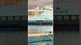 😱Insane Capture of Ferry Emerging from Narrow Shore #shorts