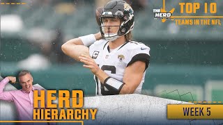 Herd Hierarchy: Jaguars, Eagles highlight Colin's Top 10 teams heading into Week 5 | NFL | THE HERD