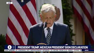 JOINT DECLARATION: President Trump, Mexican President Newser in the Rose Garden