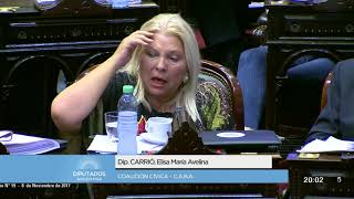 Diputada Carrió Elisa María Avelina - Sesión 08-11-2017 - 2da. Intervención - CP