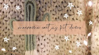 make your own macrame cactus // video demo of my macrame cactus kit