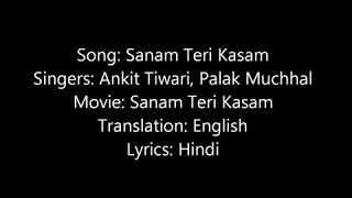 Sanam Teri Kasam with English Translation - Hindi Lyrics - Movie Sanam Teri Kasam