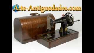 Antigua máquina de coser Singer - www.arte-antiguedades.com