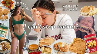 I CAN'T STOP EATING | WEEK OF FOOD |  Restricting? Losing Weight Too Fast? Addressing Hate Comments.