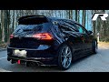 VW Golf 7R w AKRAPOVIC Exhaust Pops N Bangs Flames accelerations 💥 ⚠️