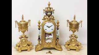 Vintage Franz Hermle Imperial Garniture BIM BAM Chime Mantel Clock | Item#  2273 - Adelaide Clocks